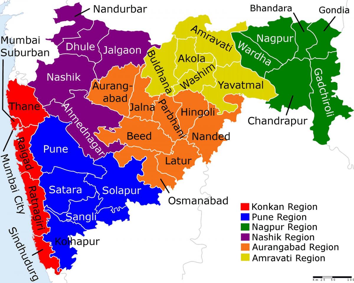 карта на Махаращра Мумбай