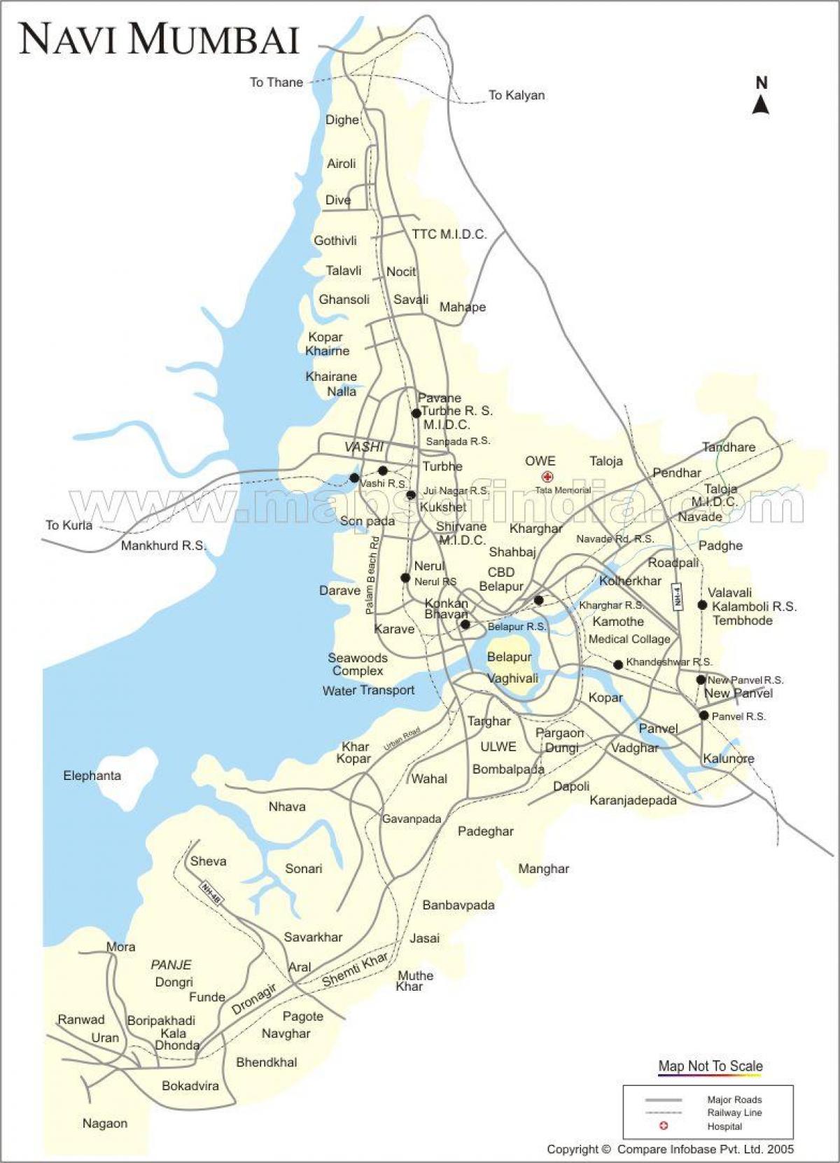 карта на Нова-Мумбай