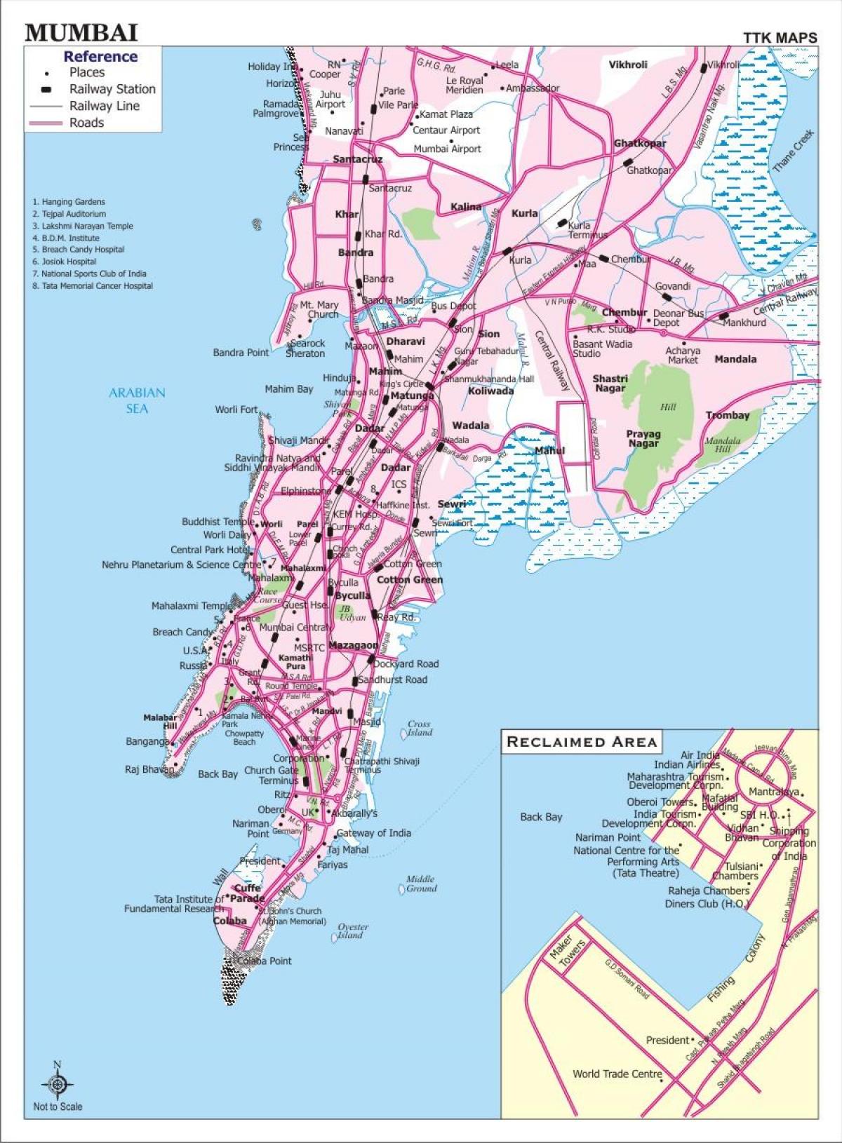 Мумбай карта автобусни линии