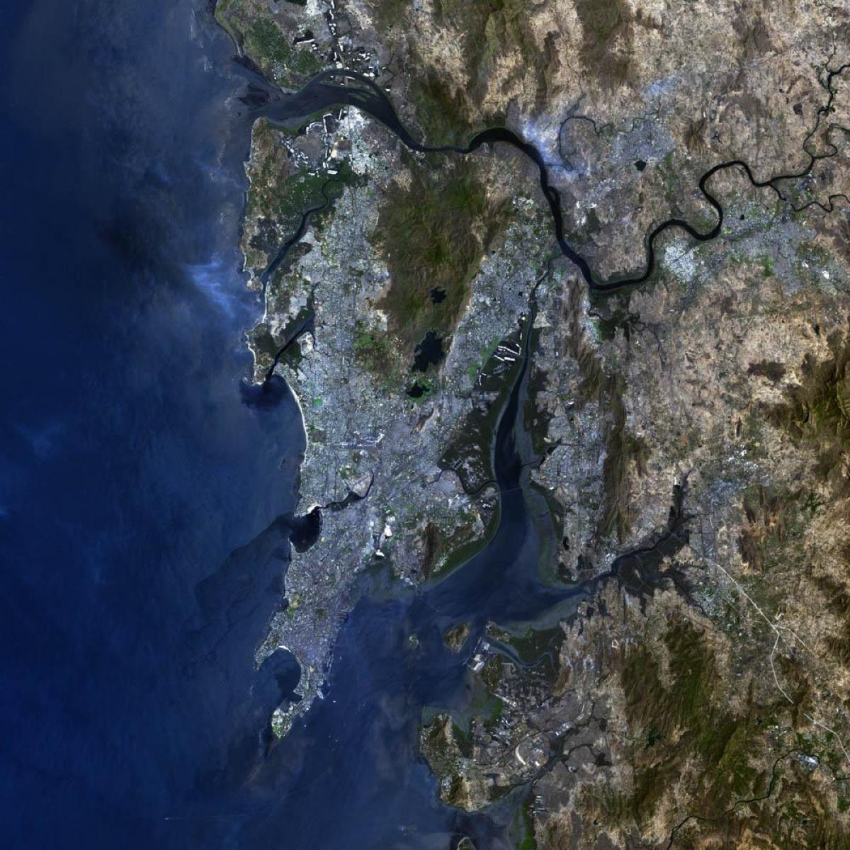 сателитна карта на Мумбай