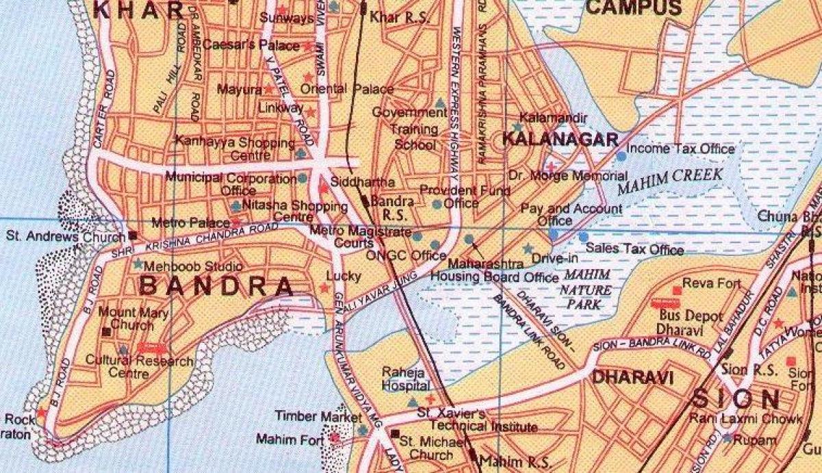 карта бандра в Мумбай
