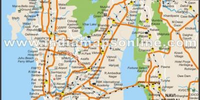 Физическа карта на Мумбай