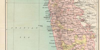 Карта на президентството на Бомбай